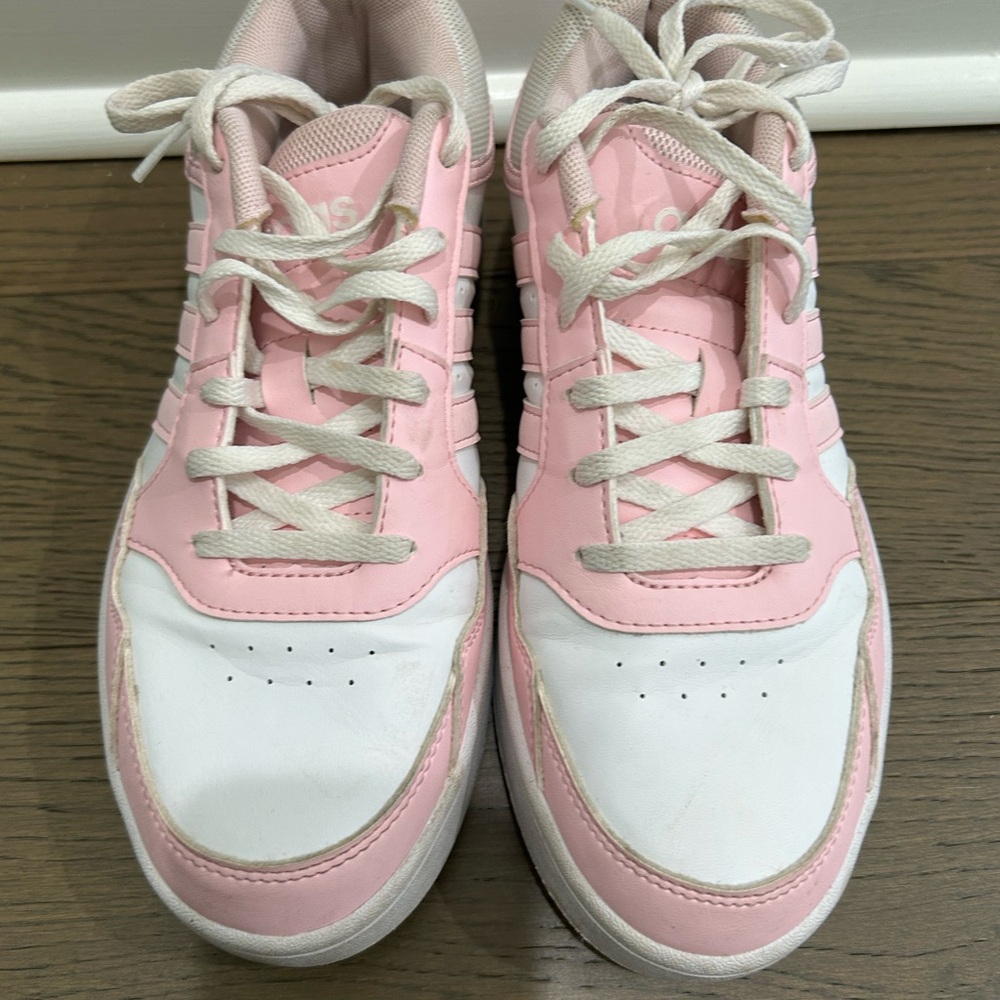 adidas Pink and White Low-Top Sneakers
